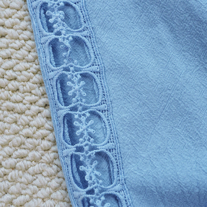 Pantalon d'été uni en coton et lin avec poches pour femme, motif Buddha Stones