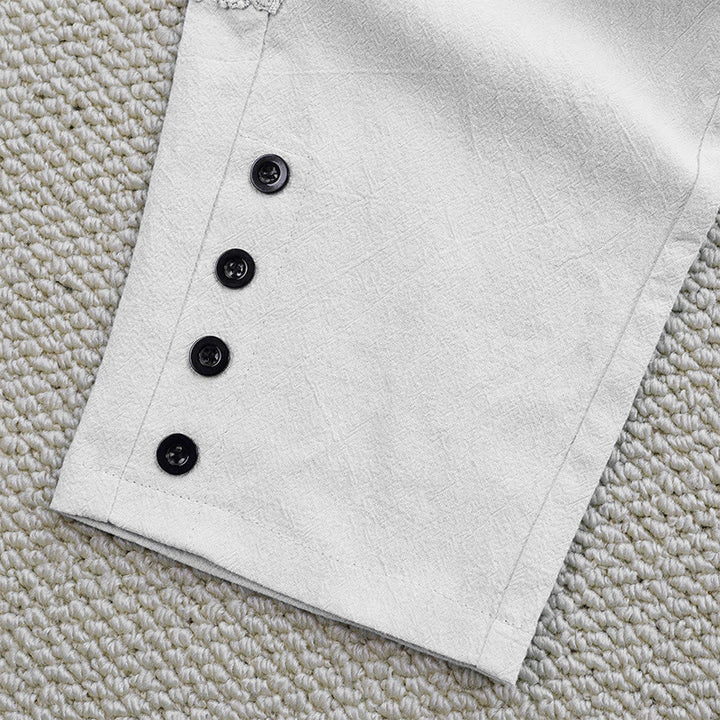 Pantalon d'été uni en coton et lin avec poches pour femme, motif Buddha Stones