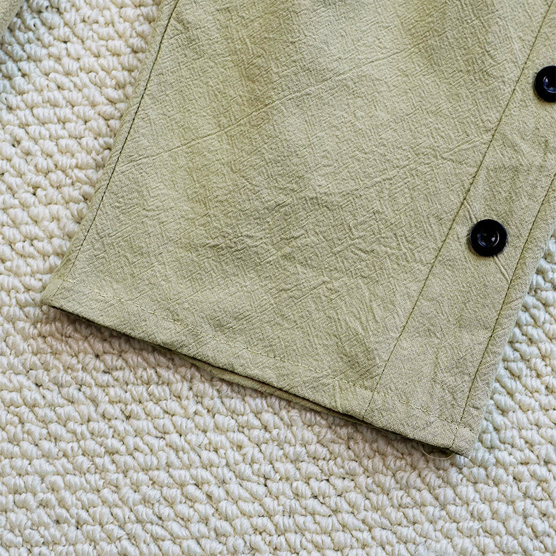 Pantalon d'été uni en coton et lin avec cordon de serrage et poches pour femme, motif patchwork Buddha Stones