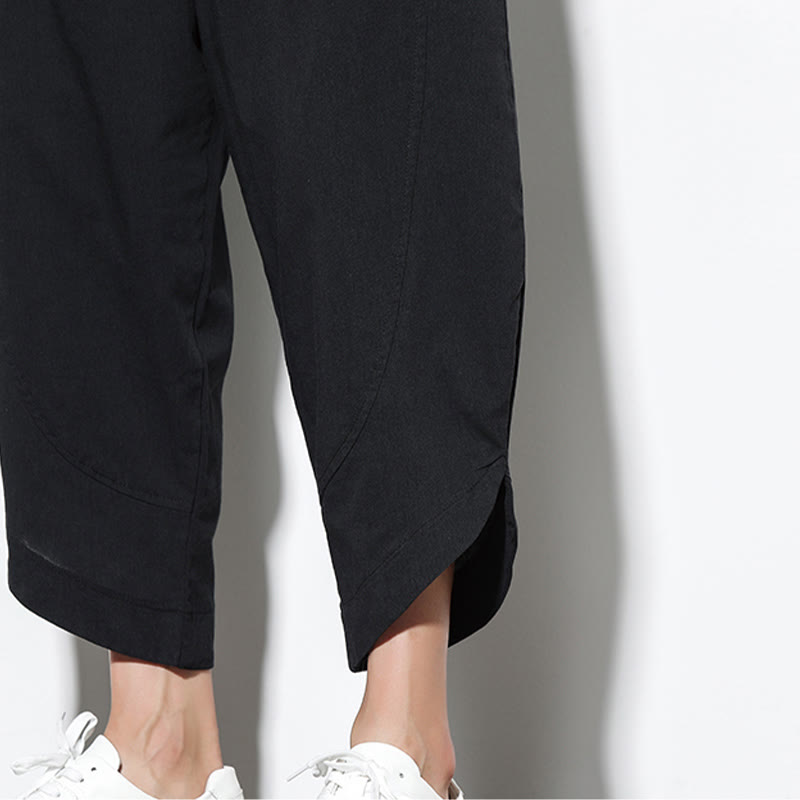 Pantalon sarouel décontracté d'été en lin avec cordon de serrage et poches pour homme, longueur 7-8, motif Buddha Stones - image 29