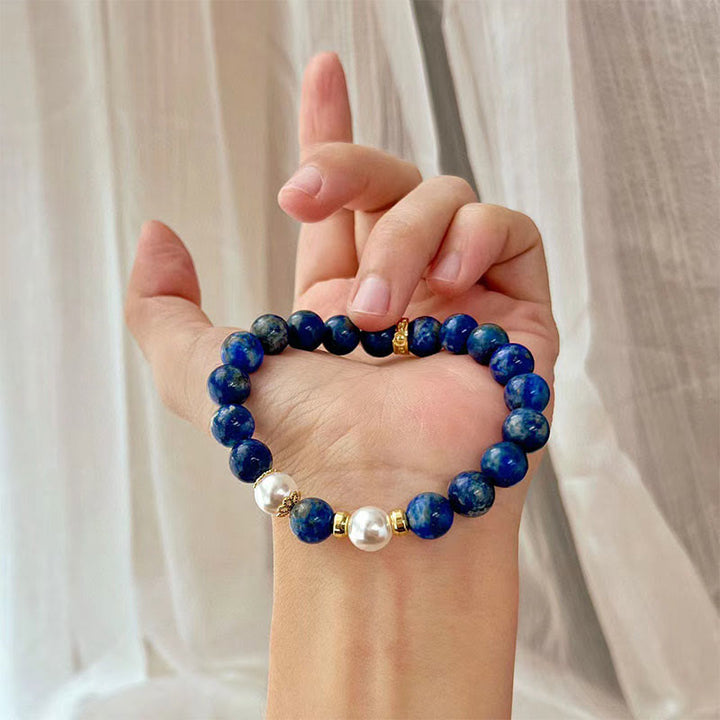 Bracelet Sérénité et Équilibre en Buddha Stones de Lapis-lazuli et de Lazurite - image 9