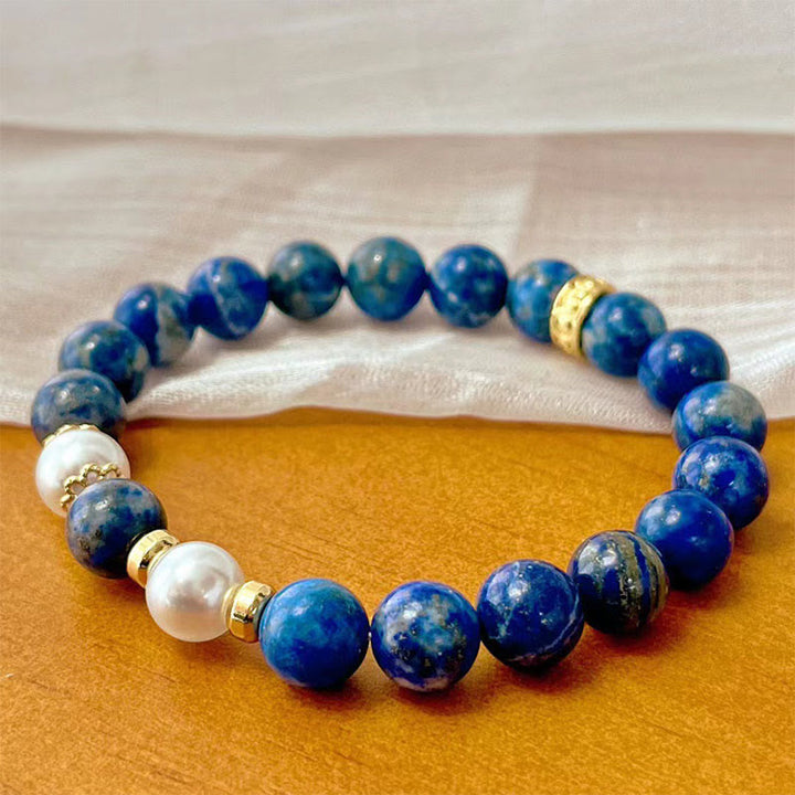 Bracelet Sérénité et Équilibre en Buddha Stones de Lapis-lazuli et de Lazurite - image 2