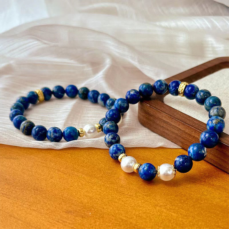 Bracelet Sérénité et Équilibre en Buddha Stones de Lapis-lazuli et de Lazurite - image 7