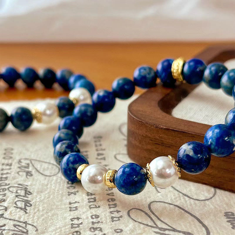 Bracelet Sérénité et Équilibre en Buddha Stones de Lapis-lazuli et de Lazurite - image 6