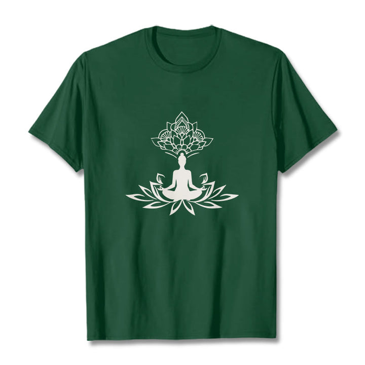 T-shirt Buddha Stones de Lotus Méditation Bouddha - Vert forêt - 2XL - image 10
