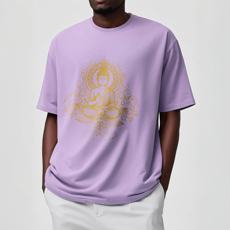 T- Buddha Stones Fleur de Lotus Vignes Méditation Bouddha T-shirt - image 17