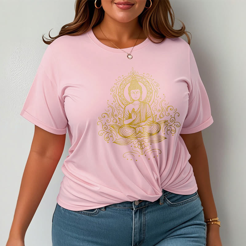 T- Buddha Stones Fleur de Lotus Vignes Méditation Bouddha T-shirt - image 13