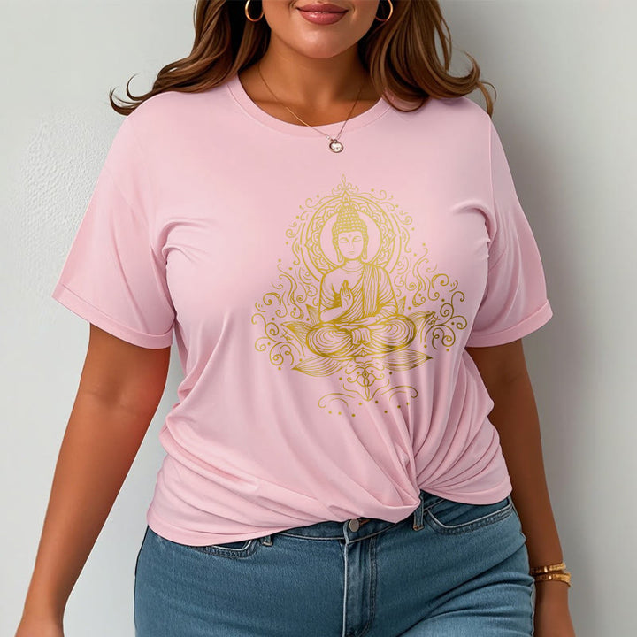 T- Buddha Stones Fleur de Lotus Vignes Méditation Bouddha T-shirt - image 13