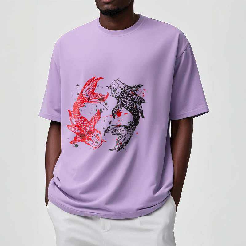 T-shirt Buddha Stones Rouge Noir Poisson Koi - image 18