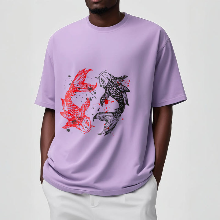 T-shirt Buddha Stones Rouge Noir Poisson Koi - image 18