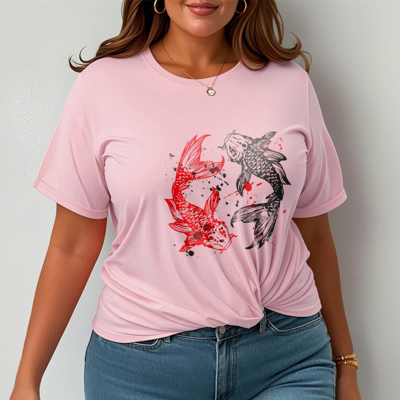 T-shirt Buddha Stones Rouge Noir Poisson Koi - image 13