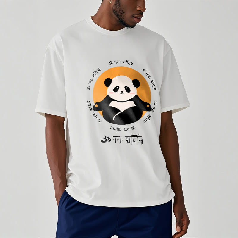 T-shirt Buddha Stones Panda sanskrit Namah Shivaya - image 1