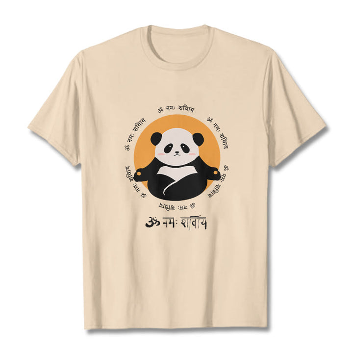 T-shirt Buddha Stones Panda sanskrit Namah Shivaya - Bisque - 2XL - image 8