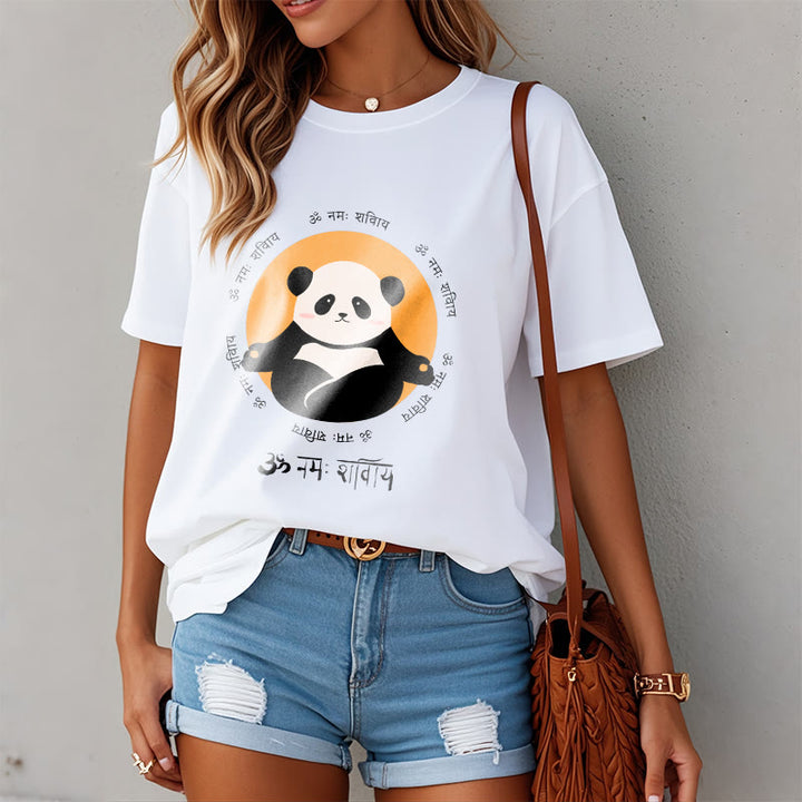 T-shirt Buddha Stones Panda sanskrit Namah Shivaya - image 2