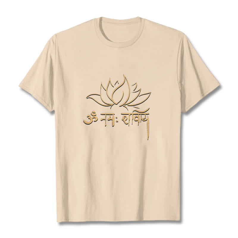 T-shirt Buddha Stones Lotus sanskrit Namah Shivaya - Bisque - 2XL - image 10