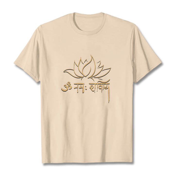 T-shirt Buddha Stones Lotus sanskrit Namah Shivaya - Bisque - 2XL - image 10