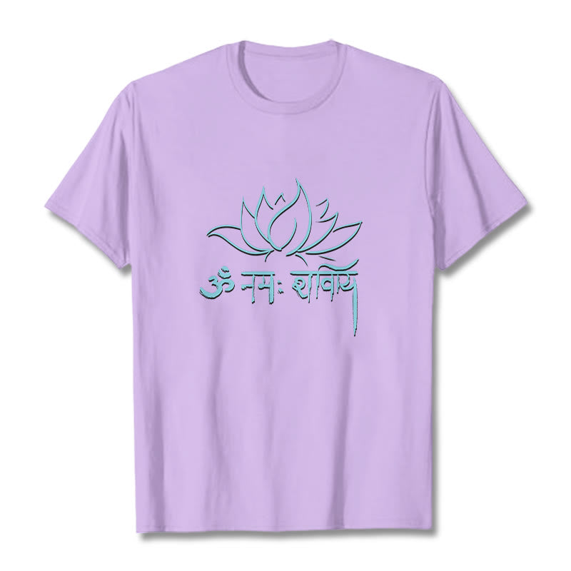 T-shirt Buddha Stones Lotus sanskrit Namah Shivaya - Prune - 2XL - image 16
