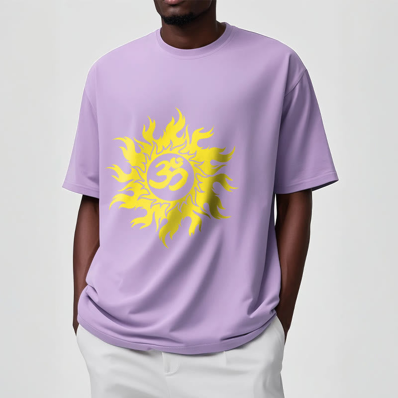 T-shirt Buddha Stones OM Mantra Sanskrit Gold Sun Tee - image 17