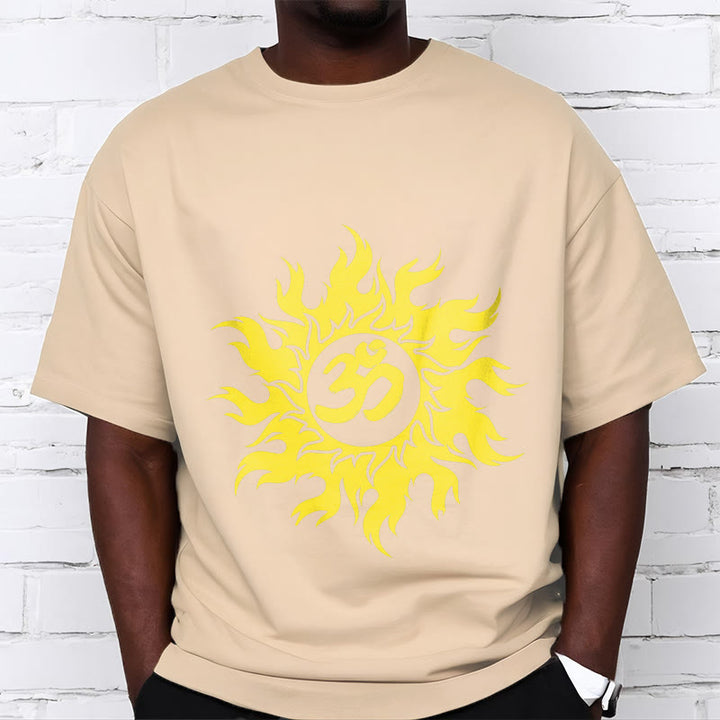 T-shirt Buddha Stones OM Mantra Sanskrit Gold Sun Tee - image 9