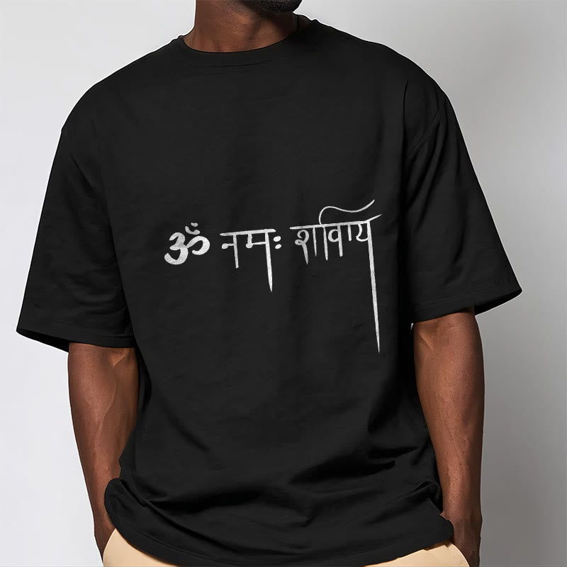 T-shirt sanscrit Namah Shivaya Buddha Stones - image 1