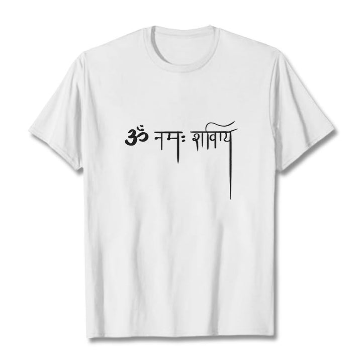 T-shirt sanscrit Namah Shivaya Buddha Stones - Blanc - 2XL - image 5