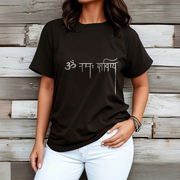 T-shirt sanscrit Namah Shivaya Buddha Stones - image 3
