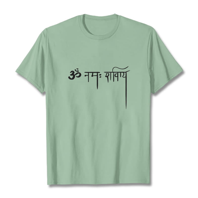 T-shirt sanscrit Namah Shivaya Buddha Stones - Vert pâle - 2XL - image 15