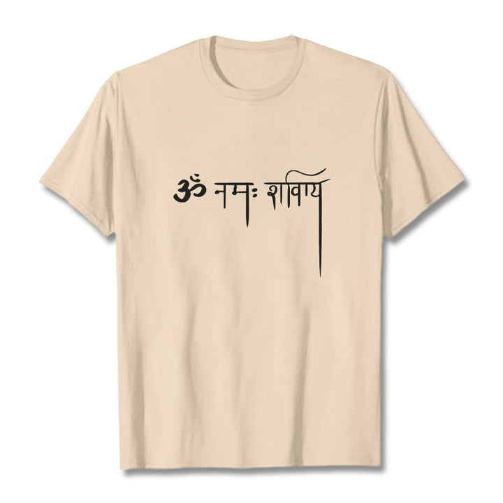 T-shirt sanscrit Namah Shivaya Buddha Stones - Bisque - 2XL - image 8
