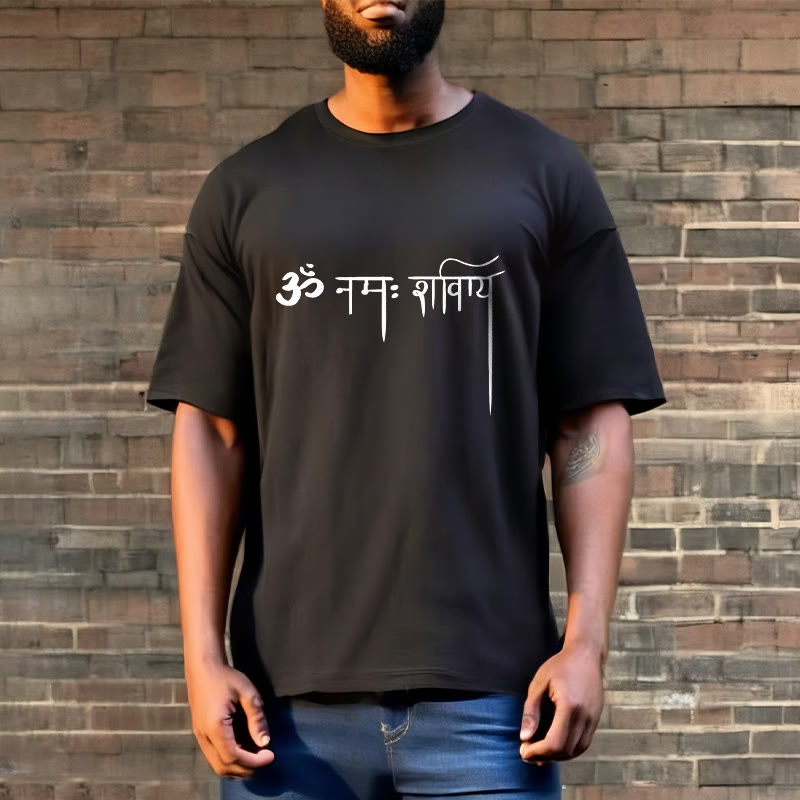 T-shirt sanscrit Namah Shivaya Buddha Stones - image 2