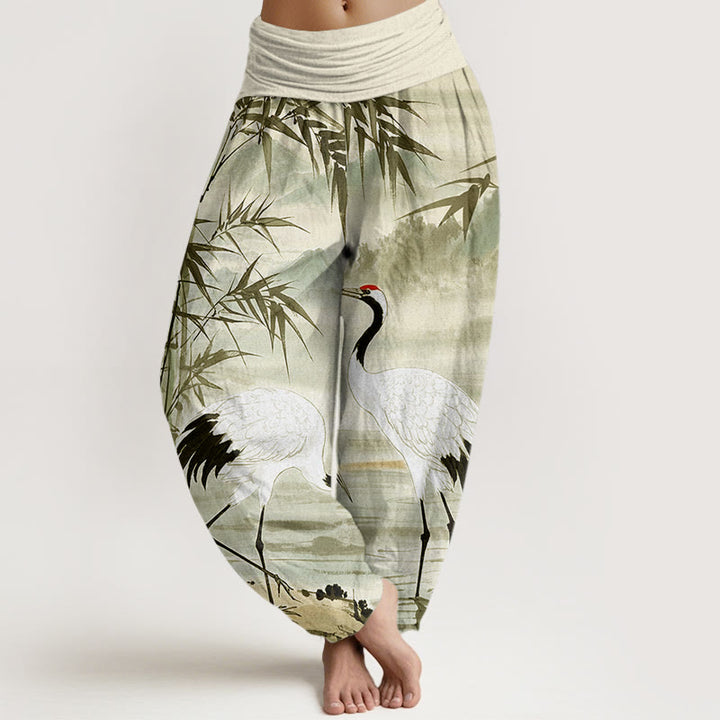 Pantalon Buddha Stones de bambou et montagne - Vert pâle - US22，UK/AU26，EU54 (6XL) - image 8