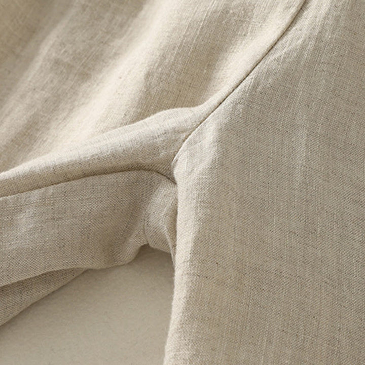 Pantalon Buddha Stones décontracté d'été en coton et lin avec cordon de serrage, couleur pure, longueur 9, pour femme, avec poches - image 7