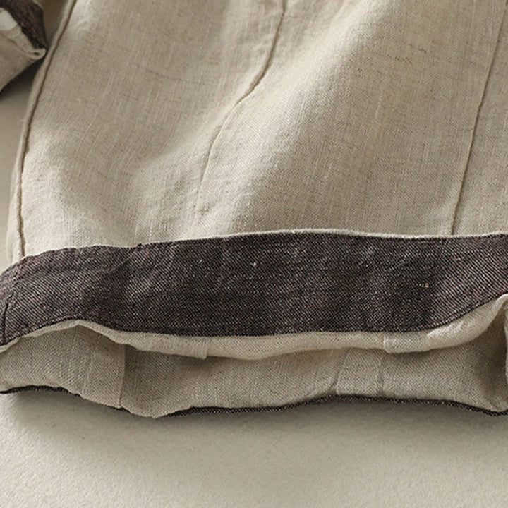 Pantalon Buddha Stones décontracté d'été en coton et lin avec cordon de serrage, couleur pure, longueur 9, pour femme, avec poches - image 8