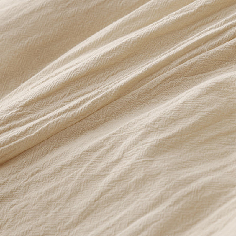 Pantalon femme en coton et lin avec poches et ceinture élastique Buddha Stones Daily - image 12