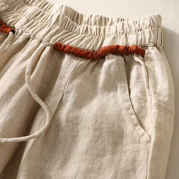 Pantalon sarouel polyvalent à cordon de serrage et poches pour femme, motif Buddha Stones , couleurs contrastées, longueur 7-8 - image 10