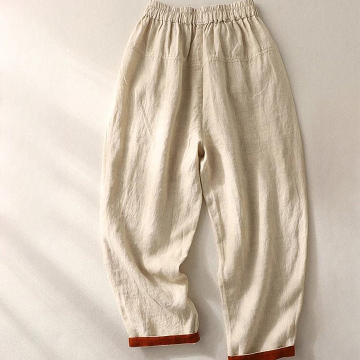 Pantalon sarouel polyvalent à cordon de serrage et poches pour femme, motif Buddha Stones , couleurs contrastées, longueur 7-8 - image 9