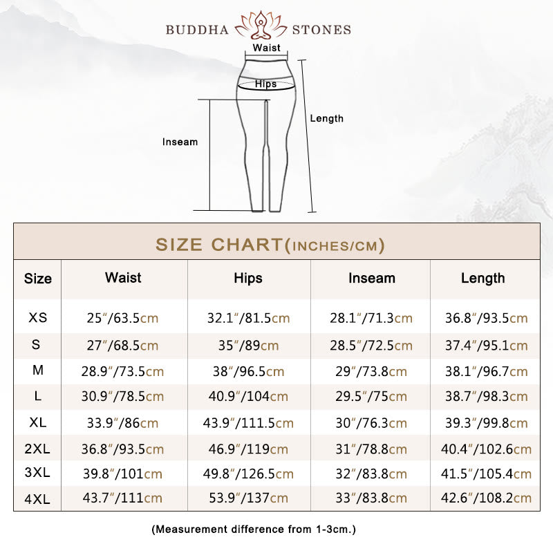 Leggings de fitness pour femme avec peinture à l' Buddha Stones et feuilles de lotus - image 9