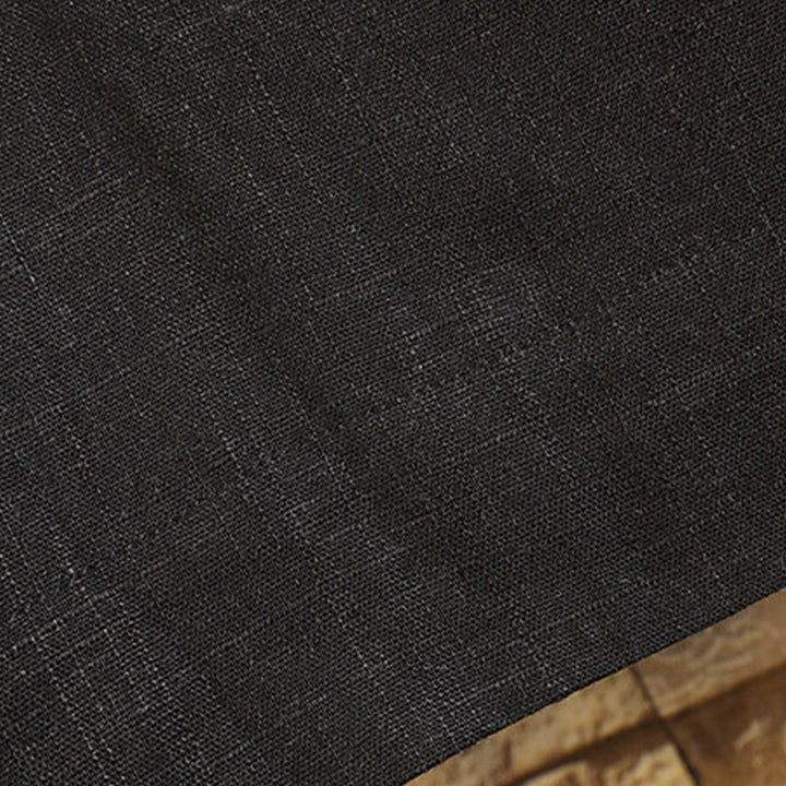 Chemise d'été en coton et lin à manches courtes pour homme, Buddha Stones chinoise, couleur unie, avec boutons - image 7