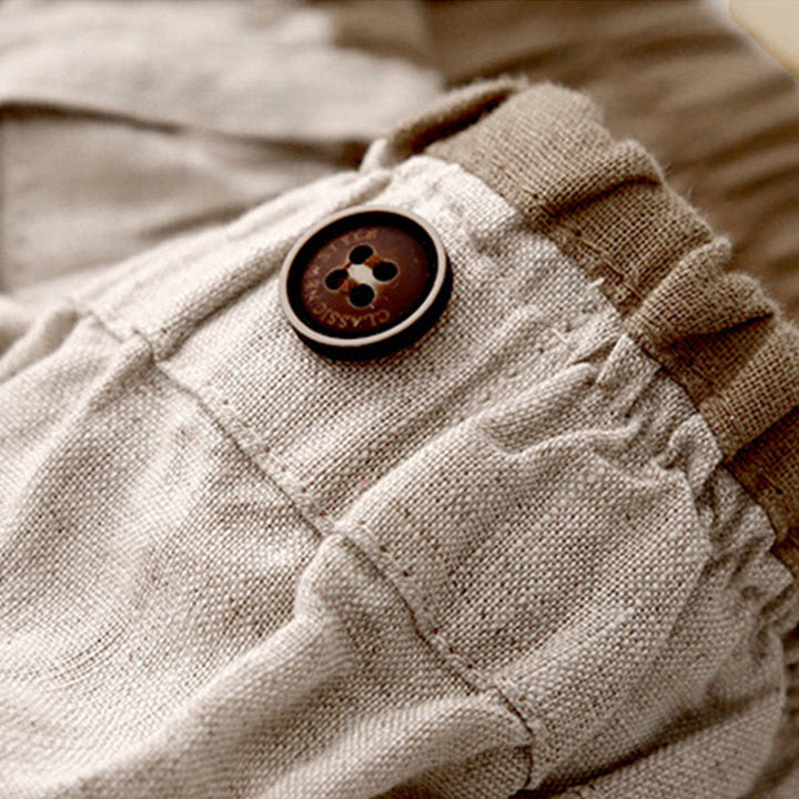 Jupe vintage décontractée en coton et lin avec poches pour femme, style Buddha Stones, avec fente latérale et taille élastique - image 4