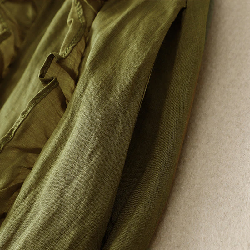 Jupe d'été en coton à volants pour femme avec motif Buddha Stones - image 1