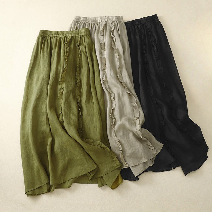 Jupe d'été en coton à volants pour femme avec motif Buddha Stones - image 15