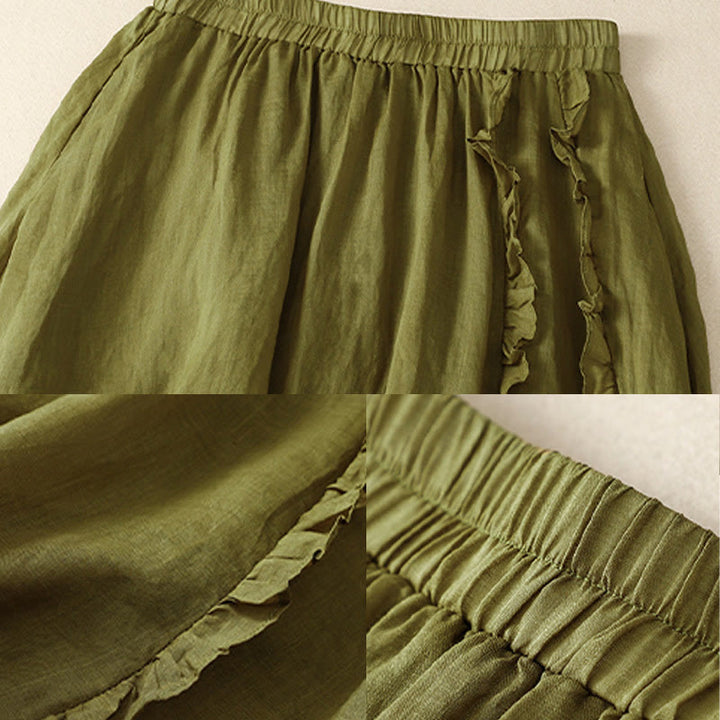 Jupe d'été en coton à volants pour femme avec motif Buddha Stones - image 3