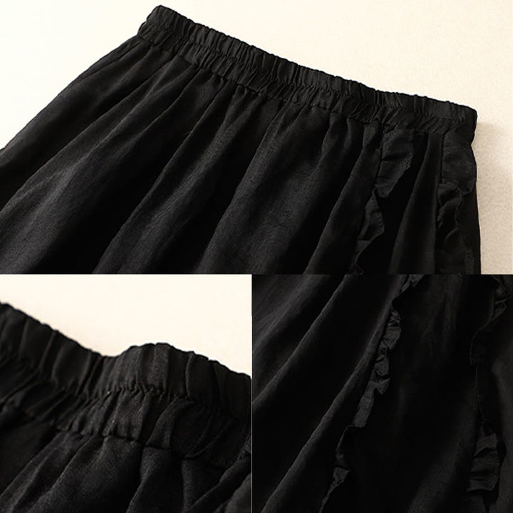 Jupe d'été en coton à volants pour femme avec motif Buddha Stones - image 13