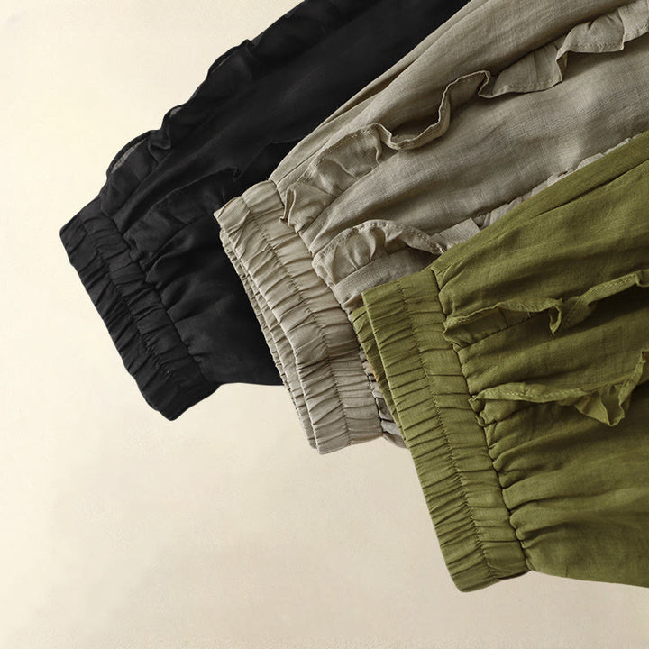 Jupe d'été en coton à volants pour femme avec motif Buddha Stones - image 16