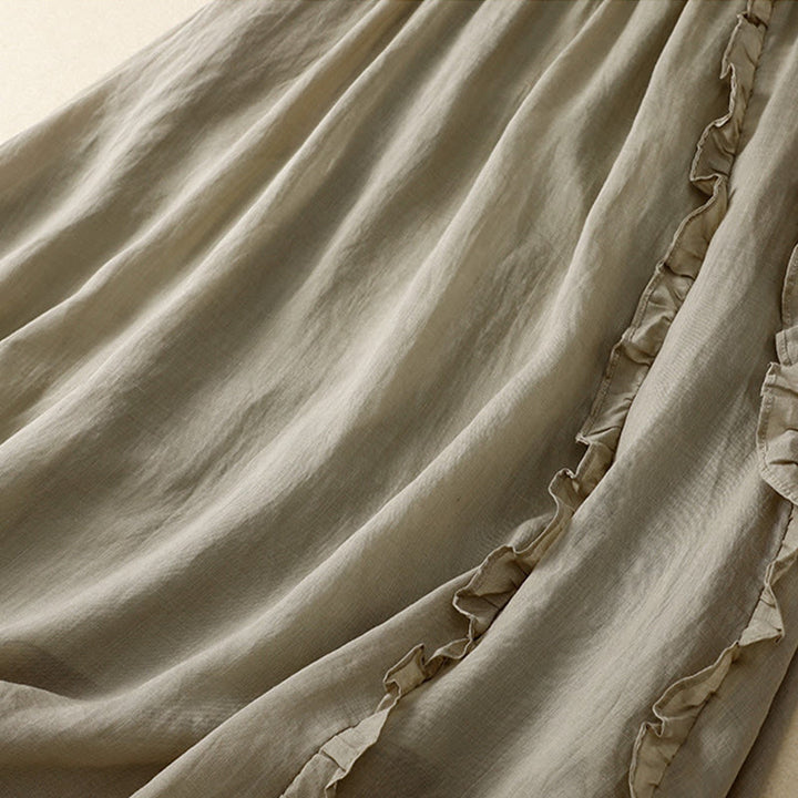 Jupe d'été en coton à volants pour femme avec motif Buddha Stones - image 6