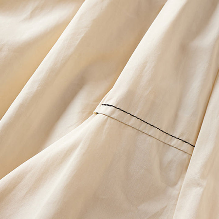 Jupe d'été décontractée en coton avec poches pour femme, motif irrégulier, motif Buddha Stones - image 3