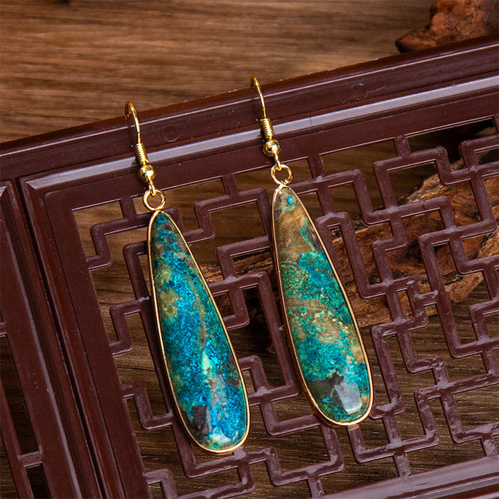 Boucles d'oreilles Buddha Stones Emperor Stone Water Drop Happiness - image 1