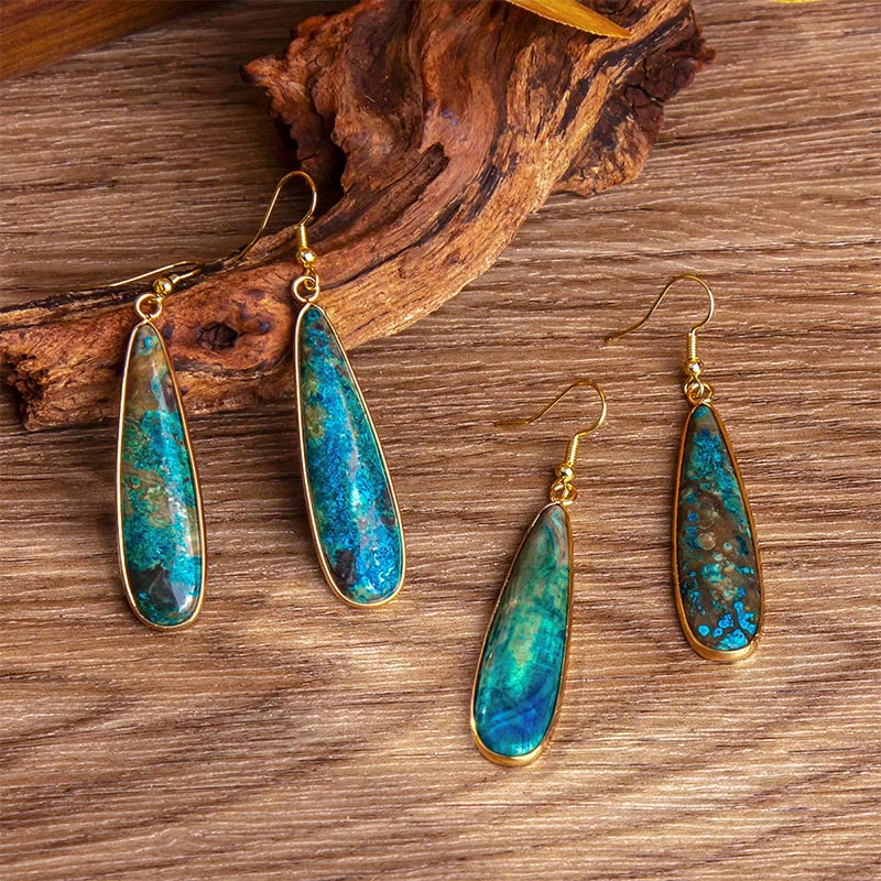 Boucles d'oreilles Buddha Stones Emperor Stone Water Drop Happiness - image 2