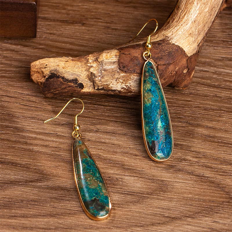 Boucles d'oreilles Buddha Stones Emperor Stone Water Drop Happiness - image 3