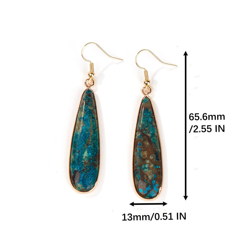 Boucles d'oreilles Buddha Stones Emperor Stone Water Drop Happiness - image 4