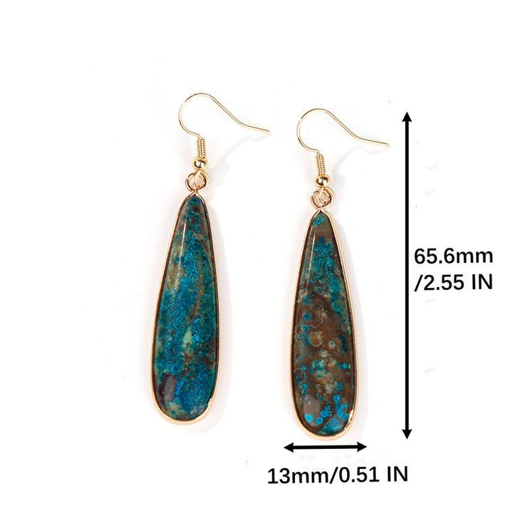 Boucles d'oreilles Buddha Stones Emperor Stone Water Drop Happiness - image 4